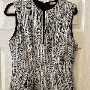 L'Agence Black And White Cocktail Dress